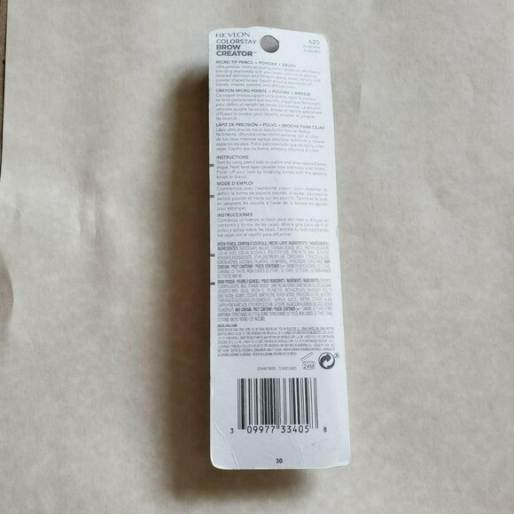 Revlon ColorStay Waterproof Brow Creator 2-in-1 Eyebrow Pencil Powder 620 Auburn - Picture 2 of 8